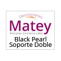 Cortinero decorativo Black Pearl Soporte Doble