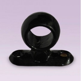Soporte negro corto central para tubo de 13 mm
