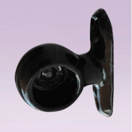 Soporte negro corto lateral para tubo de 13 mm