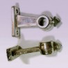 Soporte plástico cromado central para tubo de 13 mm