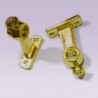 Soporte plástico dorado central para tubo de 13 mm