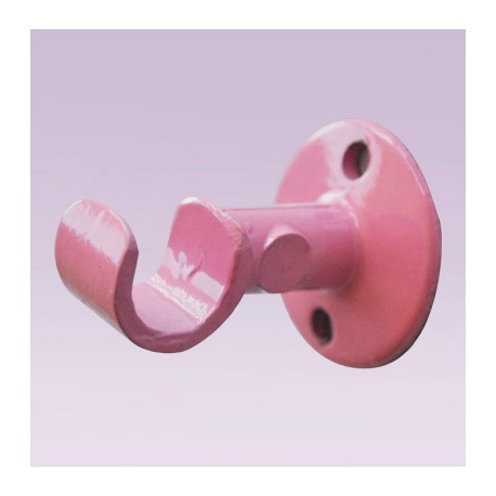 Soporte rosa intermedio central abierto para tubo de 13 mm