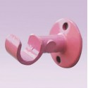 Soporte rosa intermedio central abierto para tubo de 13 mm