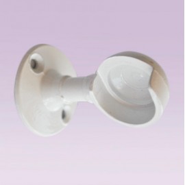 Soporte blanco corto derecho para tubo de 25 mm