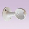 Soporte blanco corto derecho para tubo de 25 mm