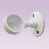 Soporte blanco corto lateral para tubo de 25 mm