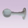 Soporte blanco largo izquierdo para tubo de 25 mm