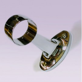 Soporte cromado central tipo ligero para tubo de 25 mm