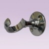 Soporte cromado corto abierto para tubo de 25 mm