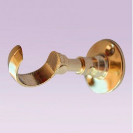 Soporte dorado largo abierto para tubo de 25 mm