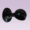 Soporte negro corto derecho para tubo de 25 mm