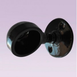Soporte negro corto lateral para tubo de 25 mm