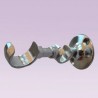 Soporte doble cromado abierto para tubo de 25x13 mm