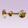 Soporte doble dorado derecho para tubo de 25x13 mm