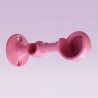 Soporte doble rosa derecho para tubo de 25x13 mm