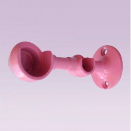 Soporte doble rosa izquierdo para tubo de 25x13 mm