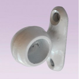 Soporte blanco corto lateral para tubo de 13 mm