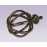 Cortinero ajustable de esfera tipo forja con tubo de 20.7 mm