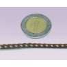 Cordon 3 mm bicolor blanco/cafe