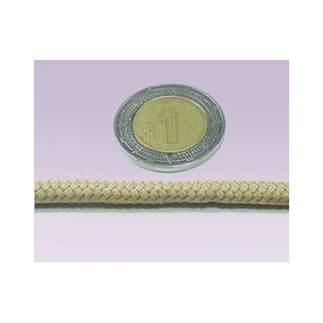 Cordon 6 mm beige liso 