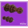 REMATE DE AJEDREZ BARNIZ OSCURO PARA BASTON DE 19MM