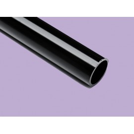 Tubo redondo hueco de aluminio 3/4" negro