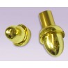 Tapon de bellota plastico dorado para tubo de 13mm 
