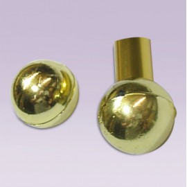 Tapon de esfera plastico dorado para tubo de 13 mm