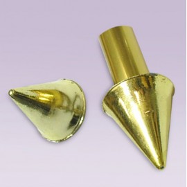 Tapon de punta plastico dorado para tubo de 13 mm