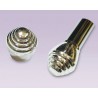 Tapon de caracol plastico cromado para tubo de 32 mm