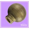 PUNTA DECORATIVA ESFERA NUMERO 1 GIGANTE EN ALUMINIO PINTADO ORO VIEJO,.