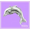 CLIP SUJETADOR PARA CORTINA DELFIN EN ALUMINIO PULIDO.