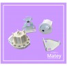 KIT SISTEMA CHICO ROLLEASE R8 DE 38MM EN COLOR BLANCO