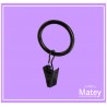 ARGOLLA DE ALAMBRE DE ACERO CON PINZA COLOR NEGRO, PARA TUBO DE 19MM