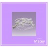Cadena plástica con clip ivory 
