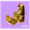 SOPORTE DORADO CORTO ABIERTO PARA TUBO DE 13MM
