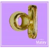 SOPORTE DORADO CORTO CERRADO PARA TUBO DE 13MM