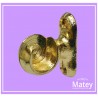 SOPORTE DORADO CORTO TIPO CAZUELA IZQUIERDO PARA TUBO DE 13MM