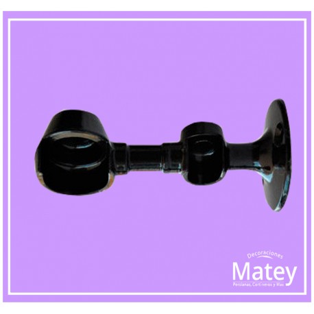 SOPORTE DOBLE TIPO CAZUELA NEGRO LATERAL IZQUIERDO PARA TUBO DE 2X13MM 