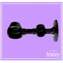 SOPORTE DOBLE TIPO CAZUELA NEGRO LATERAL IZQUIERDO PARA TUBO DE 2X13MM 
