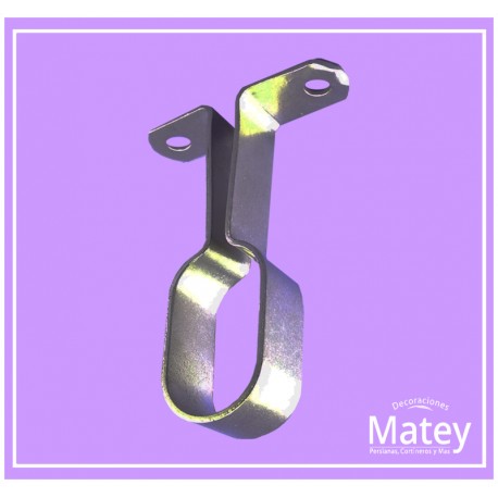 SOPORTE CENTRAL PARA TUBO OVALADO DE 15MM DE LAMINA GALVANIZADO PARA TUBO DE 15MM