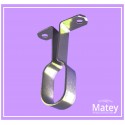 SOPORTE CENTRAL PARA TUBO OVALADO DE 15MM DE LAMINA GALVANIZADO PARA TUBO DE 15MM