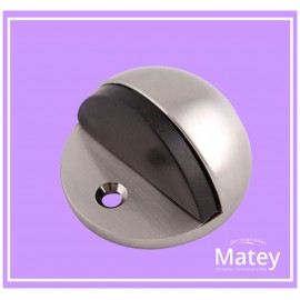 TOPE MEDIA LUNA COLOR NIQUELADO CON GOMA NEGRA