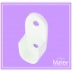 BRIDA OVAL PARA TUBO DE CLOSET COLOR BLANCO