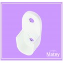 BRIDA OVAL PARA TUBO DE CLOSET COLOR BLANCO