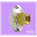 PERILLA DIAMANTE GRANDE DM CRISTAL Y BASE DORADO