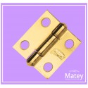 BISAGRA RECTANGULAR COLOR DORADO