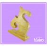 MÉNSULA DE TRIPLAY ABIERTA DOBLE CON ZOCLO PARA BASTÓN DE 38MM X 25MM