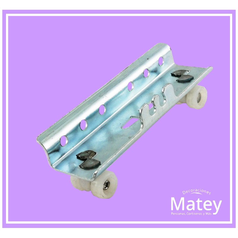 CARRO PARA RIEL CANCÚN GALVANIZADO CON BRAZO - Decoraciones Matey