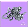 CLIP SUJETADOR PARA CORTINA CUPIDO EN ALUMINIO PULIDO